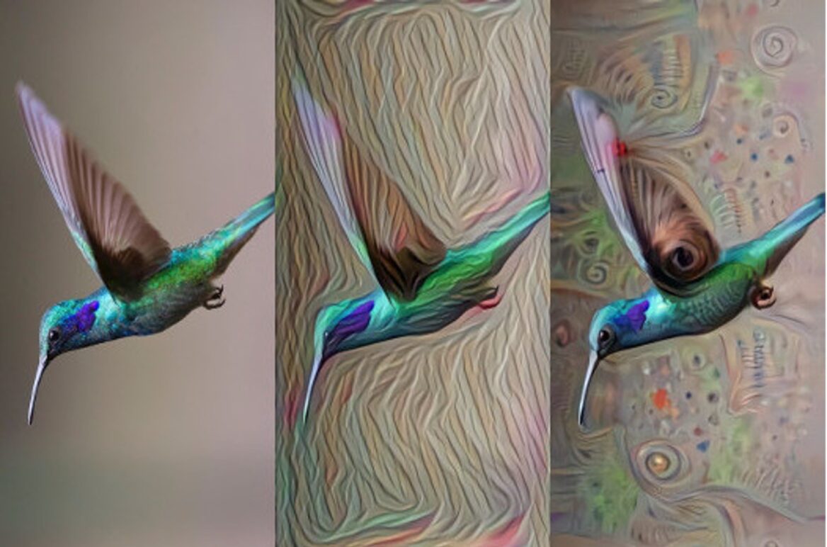 에이 아이 화가 딥드림이 그린 세 마리의 새 그림