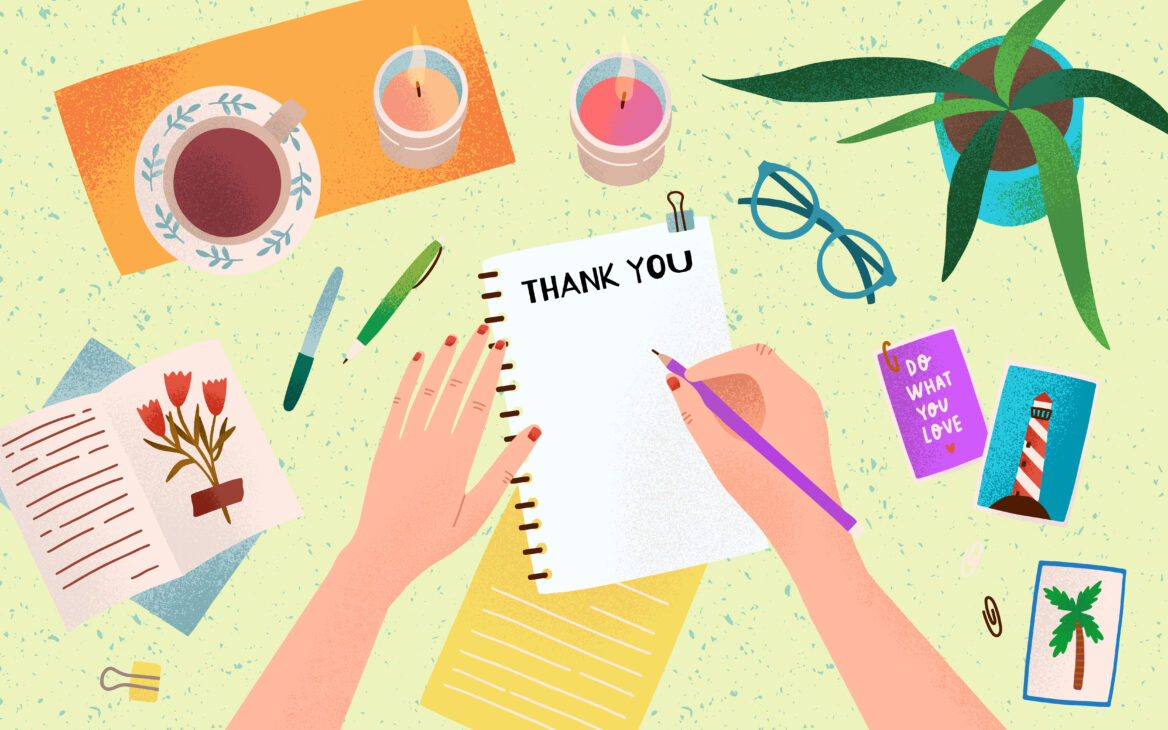 감사함을 표현하는 일러스트 이미지