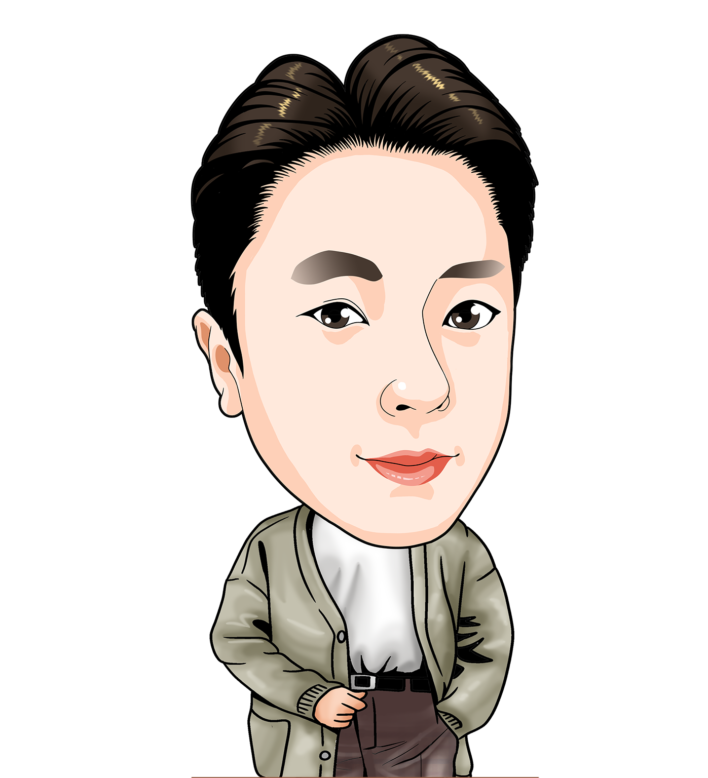 천재성 교사 캐리커처