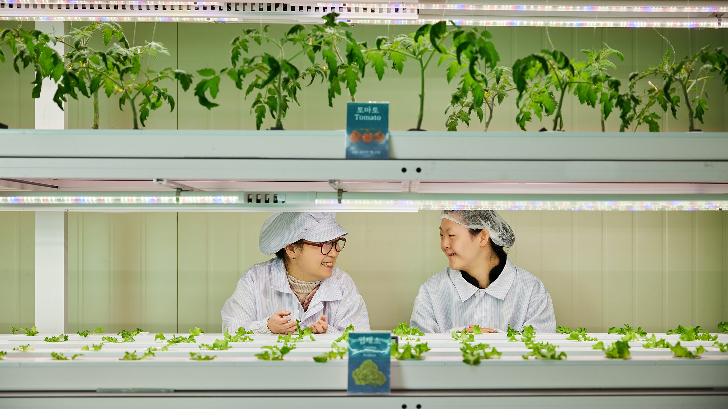 노혜리 주임과 하슬기 반장이 다정하게 바라보는 모습